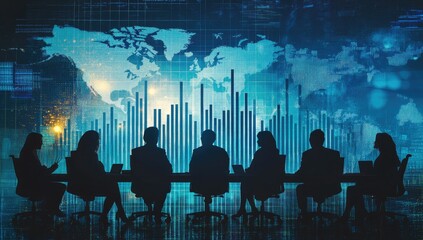 Business meeting, global context