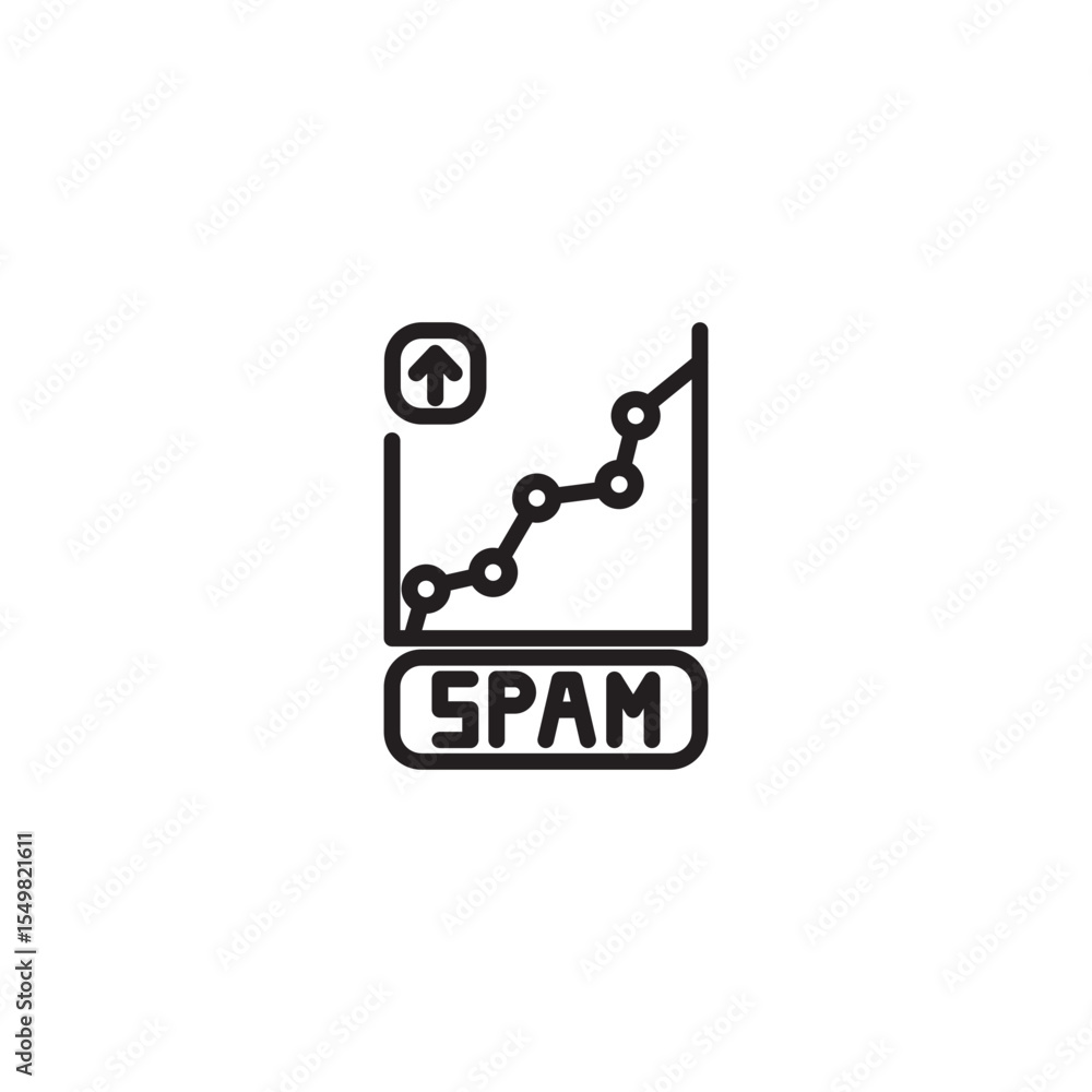 Poster a line art icon depicts a graph with an upward trend, marked by connected dots. below the graph, a r