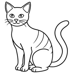 cat line art vector