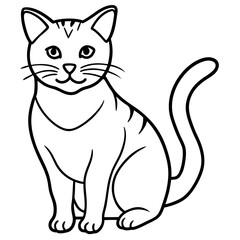 cat line art vector