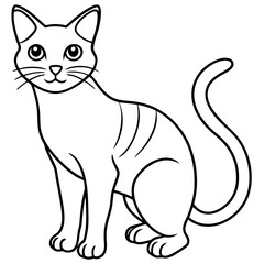 cat line art vector