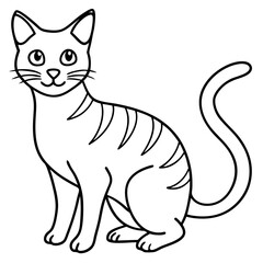 cat line art vector
