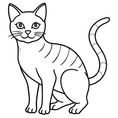 cat line art vector