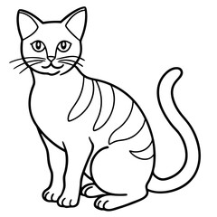 cat line art vector