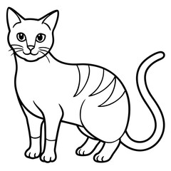 cat line art vector