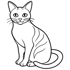cat line art vector