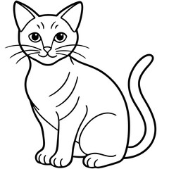cat line art vector