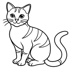 cat line art vector