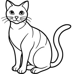 cat line art vector