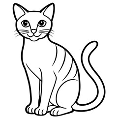 cat line art vector