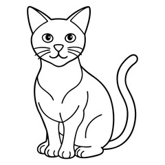 cat line art vector