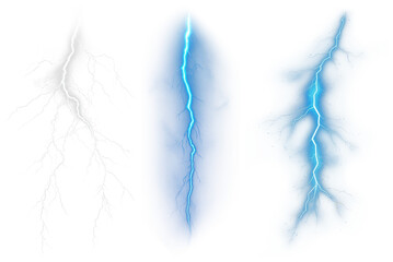 PNG Electricity energy lightning effects, element set on transparent background