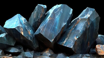 Dark Blue Rock Formation