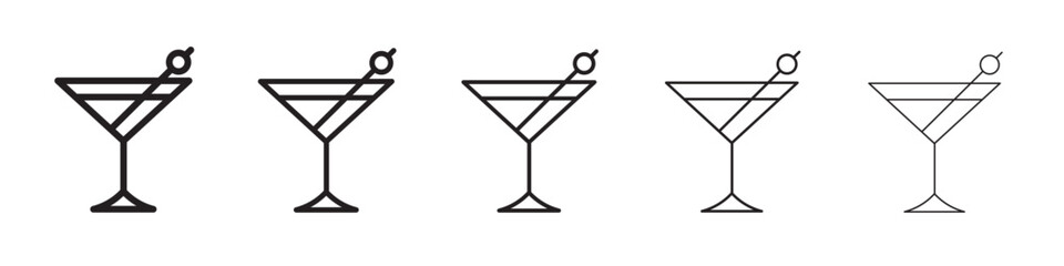 Martini cocktail icon vector illustration isolated