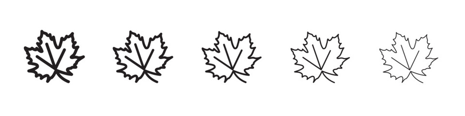 Maple leaf icon vector illustration isolated