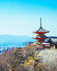 Obraz premium Kyomizy-dera on a sunny day