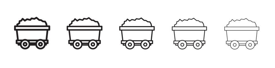 Mining Cart icon vector illustration isolated