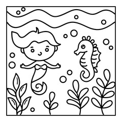 Vector illustration of color pages