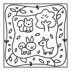 Vector illustration of color pages