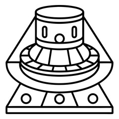 Centrifuge line art vector