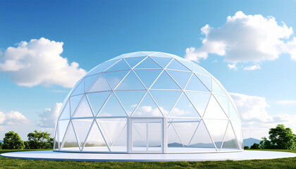Fototapeta premium glass dome of a greenhouse