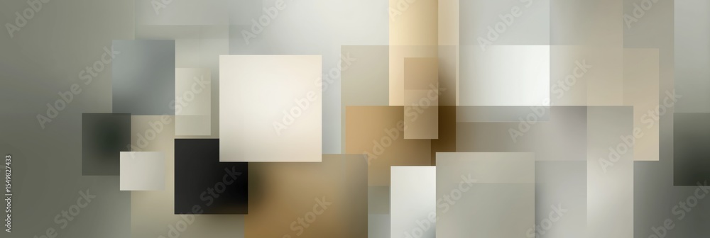 Poster abstract geometric composition with earth tones and rectangular shapes