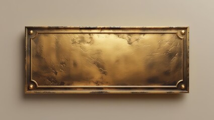 Elegant Vintage Gold Ornamental Banner Frame – Blank Classic Design