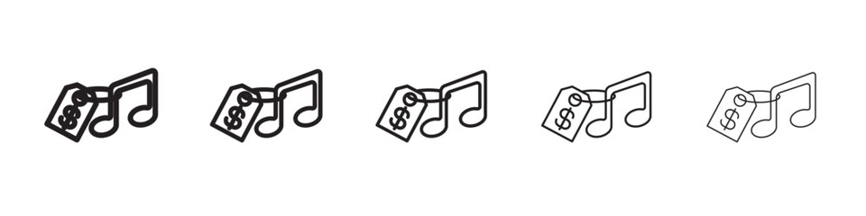 Music Price icon vector illustration isolated