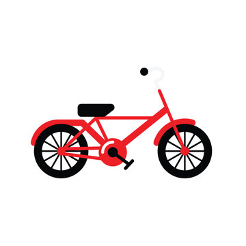 Red Bicycle Vector Illustration Cycling and Transportation