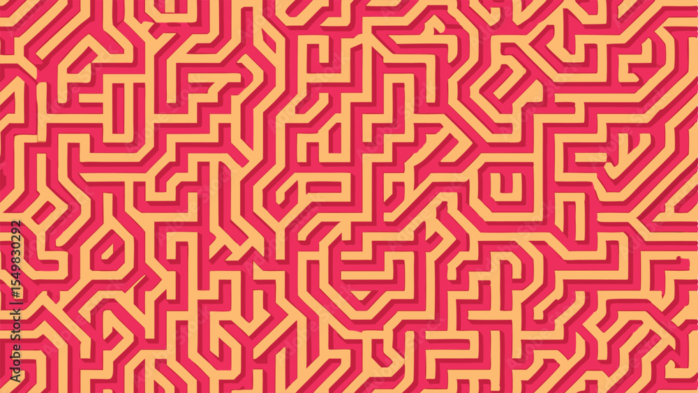 Poster maze seamless pattern abstract labyrinth design texture for print vector illustration