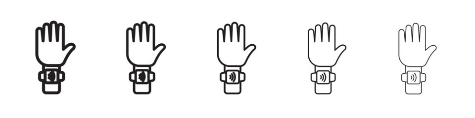 NFC bracelet connected icon vector illustration isolated