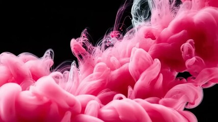 Abstract ink diffusion in pink hues - Powered by Adobe