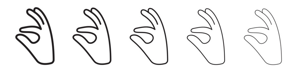 OK gesture icon vector illustration isolated