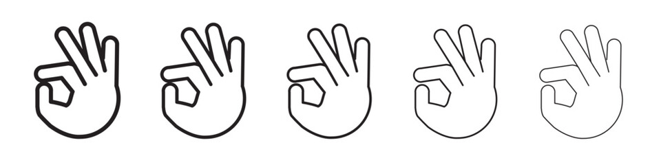 Ok gesture icon vector illustration isolated