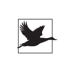 vintage whistling duck and north star logo design