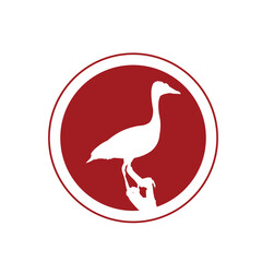 vintage whistling duck and north star logo design