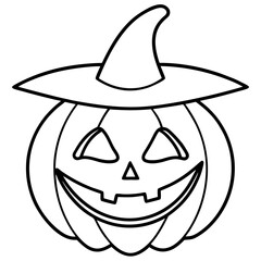 Halloween line art vector