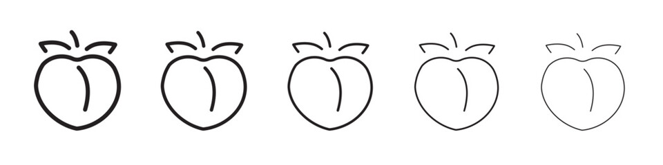 Peach icon vector illustration isolated