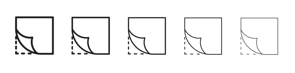 peel off sticker icon vector illustration isolated