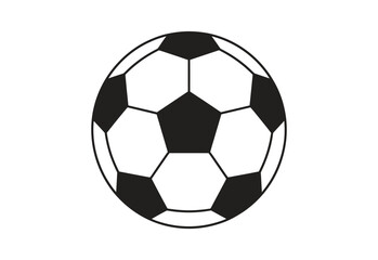 Obraz premium Classic black and white soccer ball icon on a clean white background