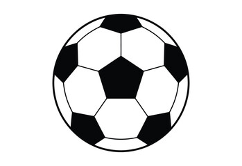 Obraz premium Classic black and white soccer ball with pentagon and hexagon panels