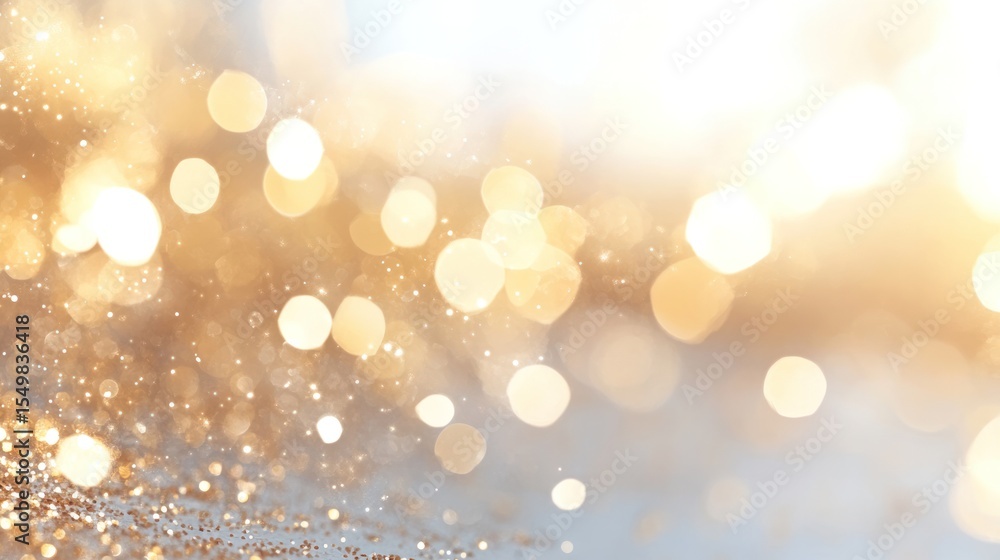Poster a captivating display of shimmering lights and soft bokeh creates a serene, magical atmosphere.