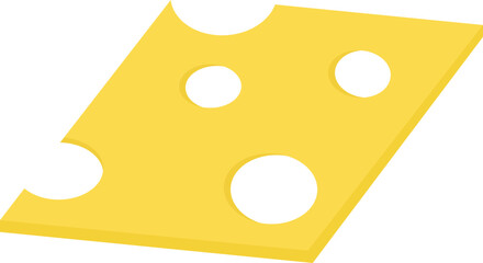 Fototapeta premium Swiss cheese slice