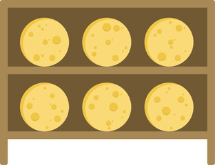 Obraz premium Swiss cheese storage