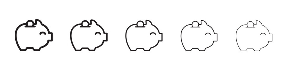 Piggy bank icon vector illustration isolated