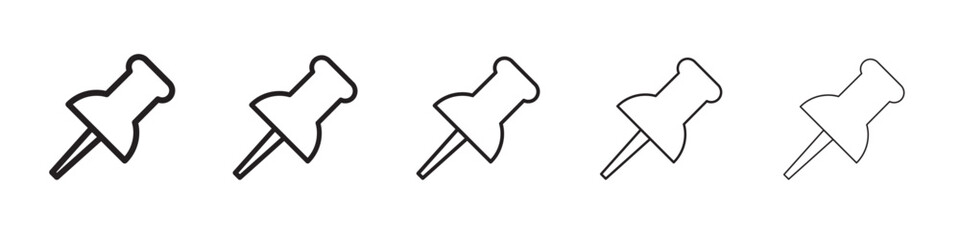Pin icon vector illustration isolated