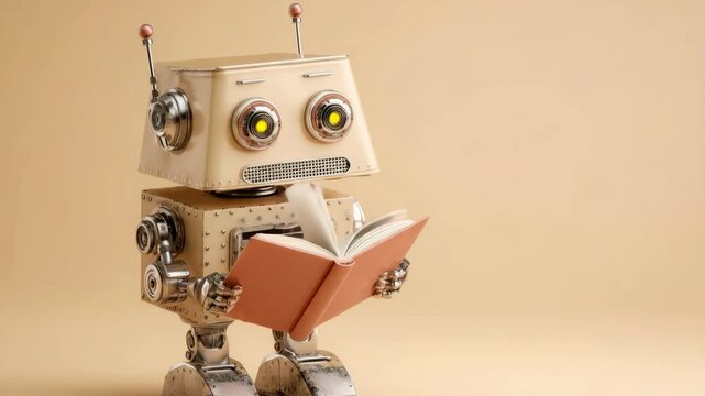 Curious robot engages in reading journey capturing future education innovation