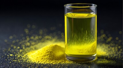 Uranyl nitrate, a yellow uranium salt, is water-soluble and used in photography, fertilizers, and as a catalyst in chemical reactions.