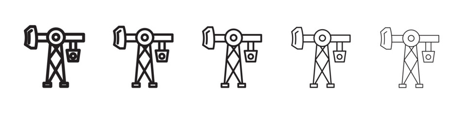 pumpjack icon vector illustration isolated