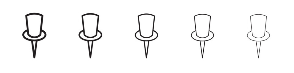 Push pin icon vector illustration isolated